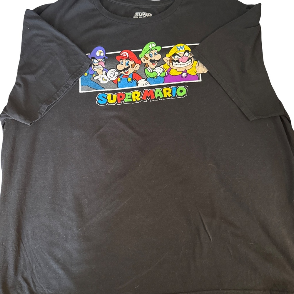 Nintendo Super Mario Black Kids T-Shirt